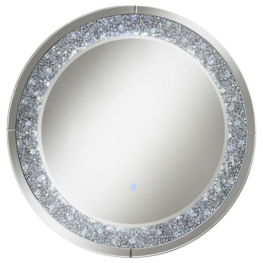 Lixue - Round Wall Mirror With Led Lighting - Silver Sacramento Furniture Store Furniture store in Sacramento