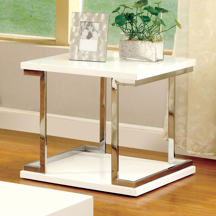 Meda - End Table - White Sacramento Furniture Store Furniture store in Sacramento