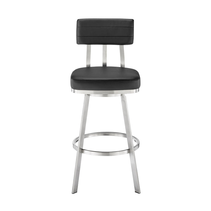 Benjamin - Swivel Stool - Brushed Steel Legs